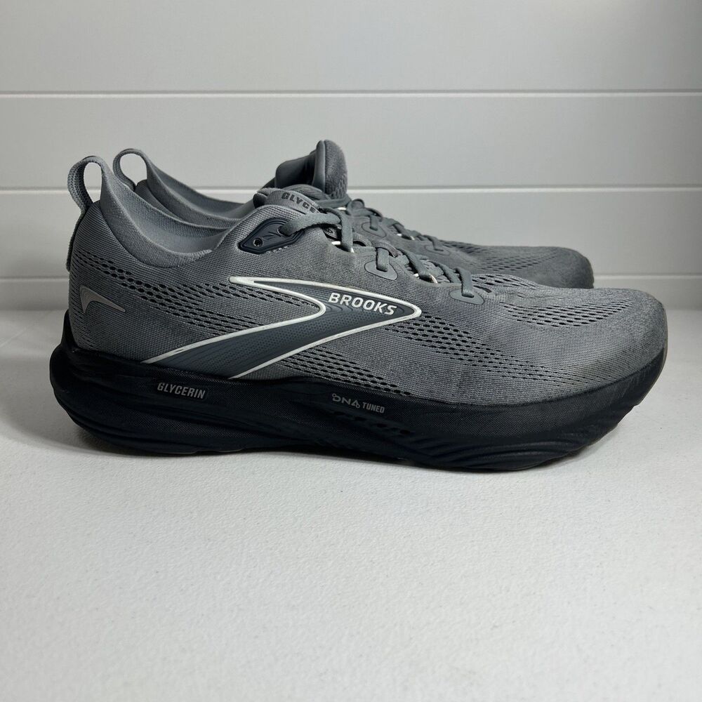 Brooks Glycerin 22 Men’s Shoes Size 14 M Primer Gray Black Running Athletic